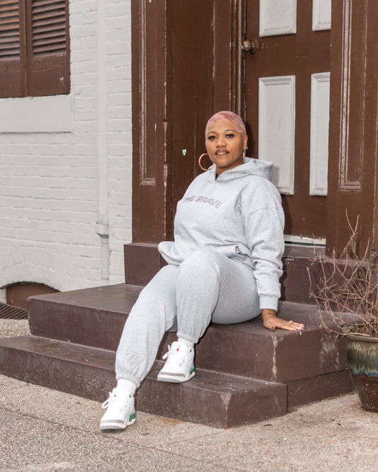 7HE BRAVE "FRESHMAN" HOODIE SET (CONCRETE GREY)