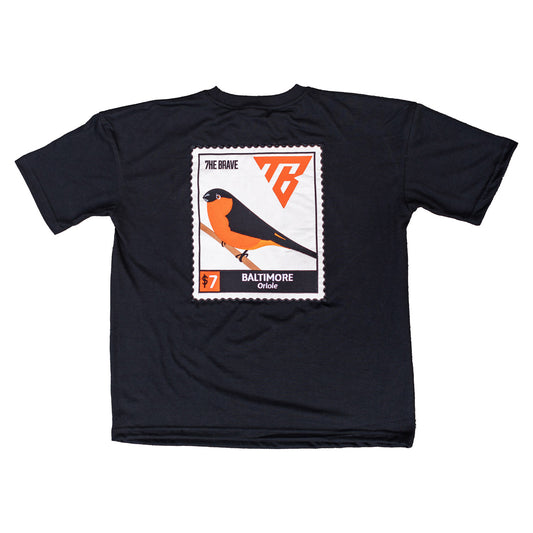 "STAMPED” Baltimore Oriole Oversized T-Shirt - Black